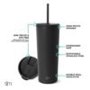 24oz Insulated Tumbler: Hot & Cold Travel Mug