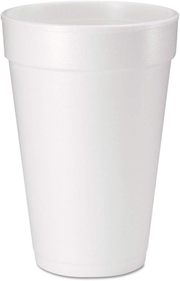 500 Count DART 16oz Insulated Foam Cups - White