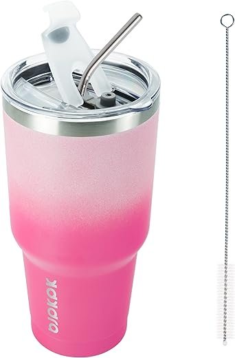 Cherry Blossom 30oz Insulated Tumbler with Lid & Straw