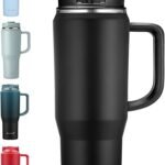 EALGRO 40 oz Insulated Tumbler with Handle & Straw