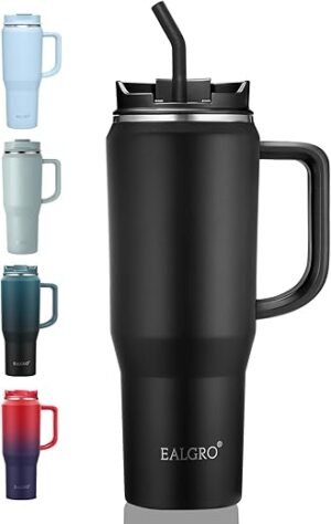 EALGRO 40 oz Insulated Tumbler with Handle & Straw