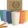 Homienly Unbreakable Wheat Straw Drinking Glasses - Set of 6