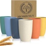 Homienly Unbreakable Wheat Straw Drinking Glasses - Set of 6