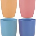 LuckyZone 12oz Eco-Friendly Wheat Straw Cup Set