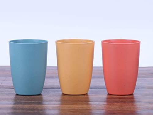 LuckyZone 12oz Eco-Friendly Wheat Straw Cup Set