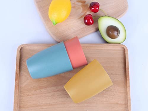 LuckyZone 12oz Eco-Friendly Wheat Straw Cup Set