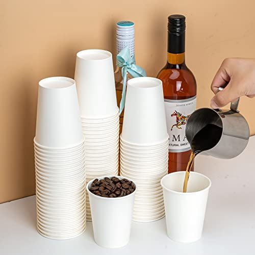 RACETOP 500 Pack 8 oz Eco-Friendly Disposable Coffee Cups