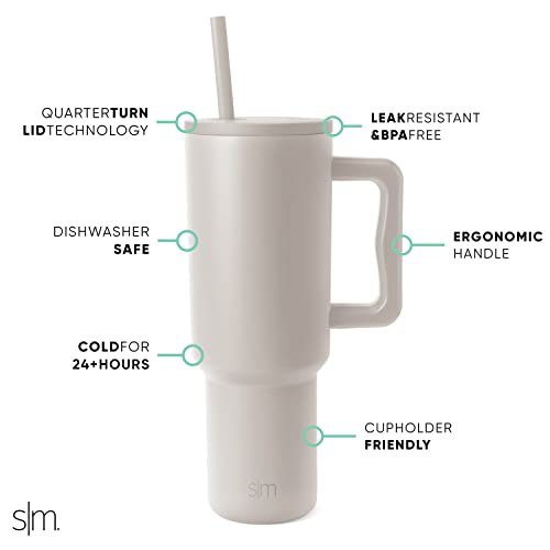 Simple Modern 40oz Insulated Tumbler: Travel-Friendly & Stylish