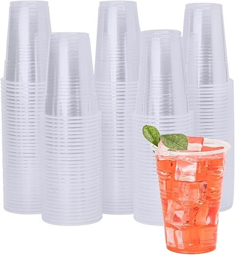 YEEHAW 500-Pack 9oz Clear Disposable Cups for Cold Drinks